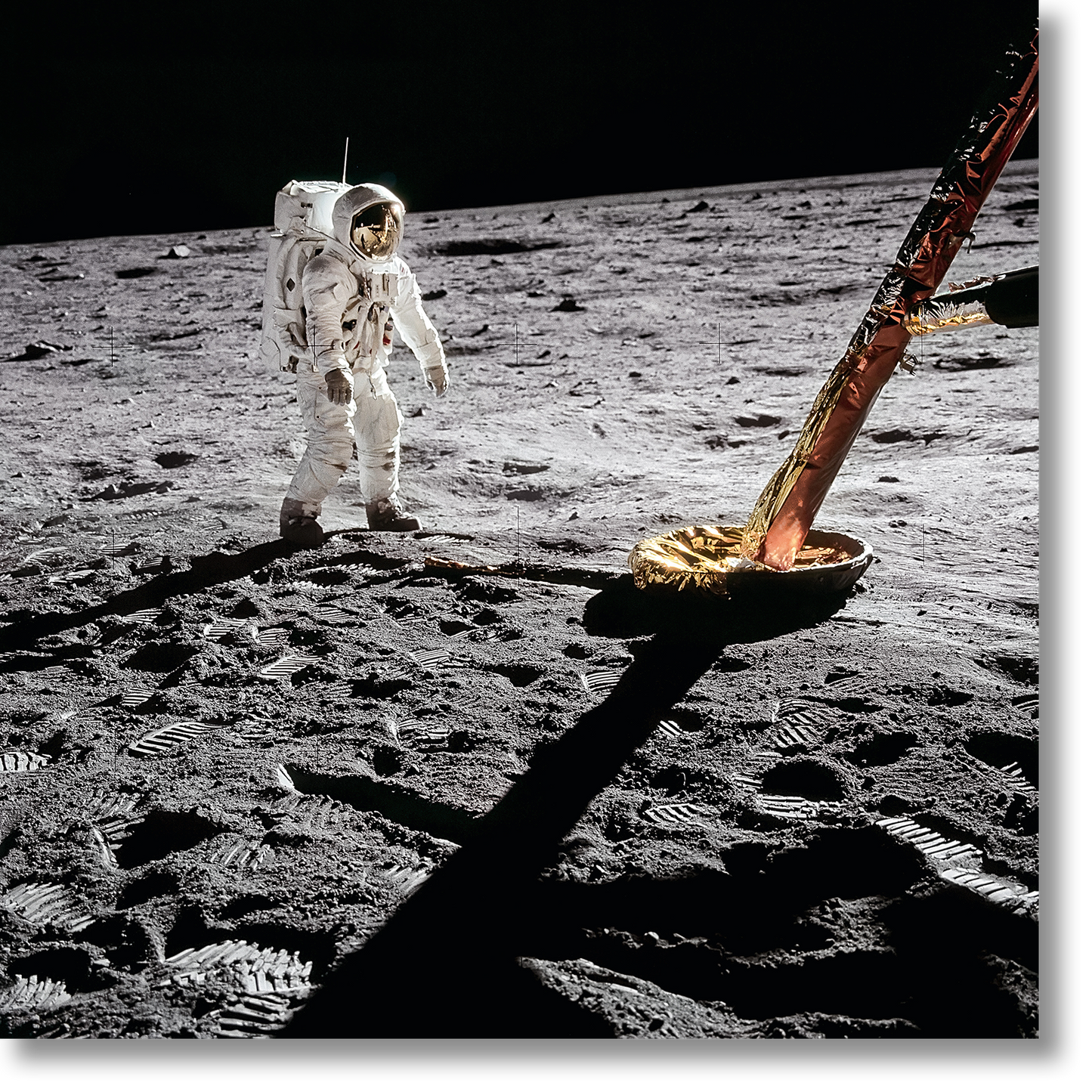 Aldrin, Apollo 11, Ed. of 75, Inspecting the Eagle