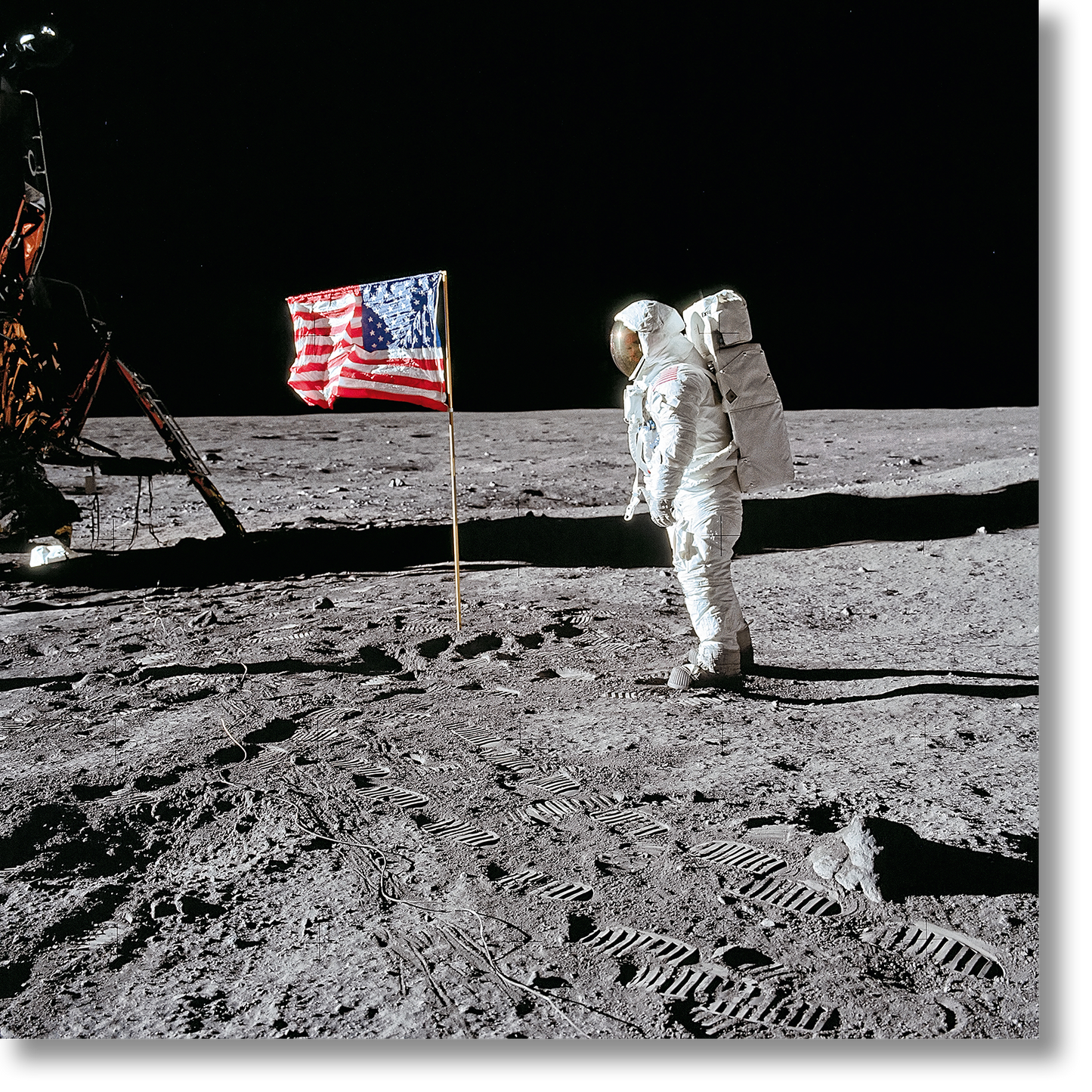 Aldrin, Apollo 11, Ed. of 150, Flag on the Moon (SA)