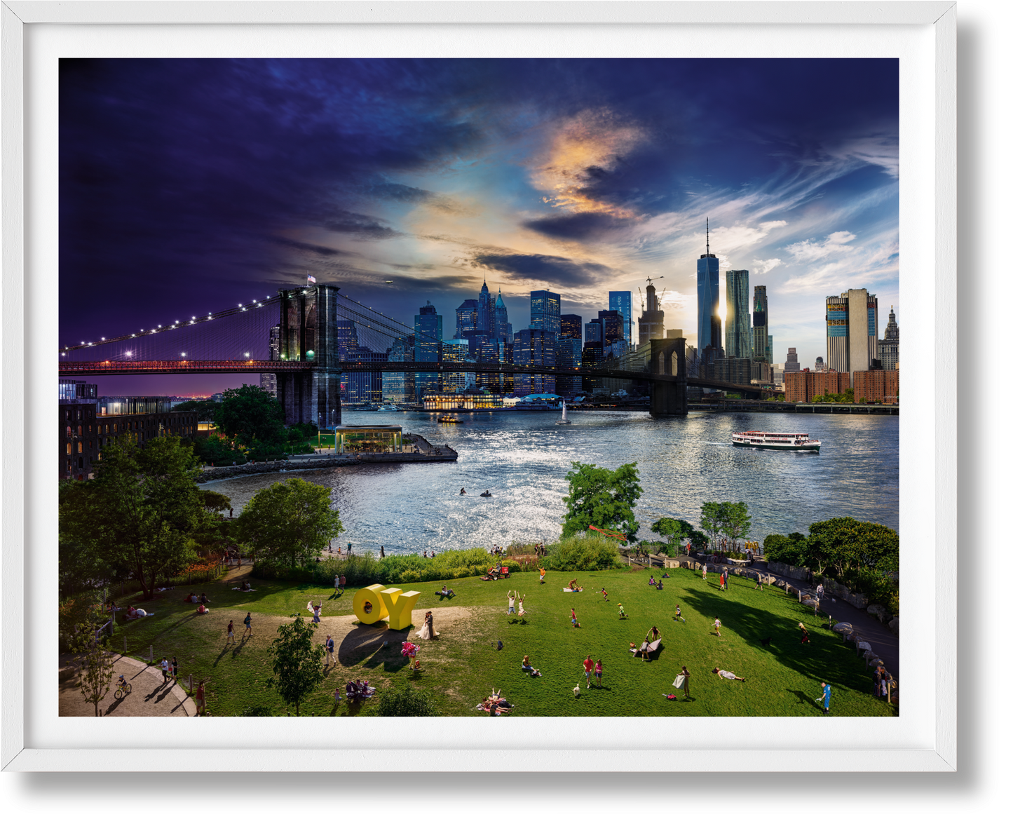 Wilkes, Day to Night, Art A, Brooklyn Bridge (German, French, English)