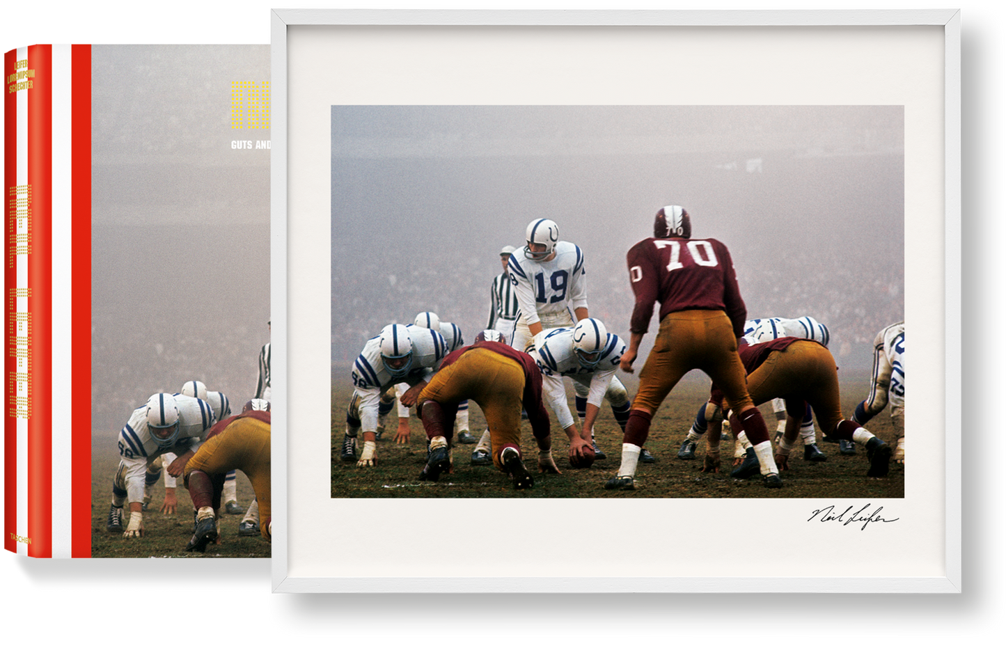 Leifer, Football, Art A, Johnny Unitas (German, French, English) (AP)