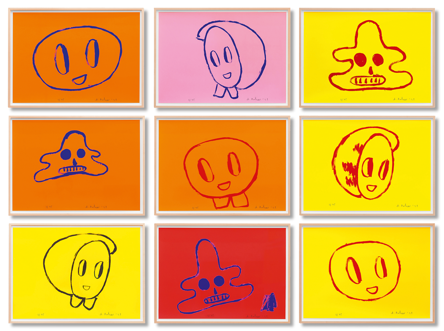 Butzer, 9 Prints, Unt. 1-9, 2021