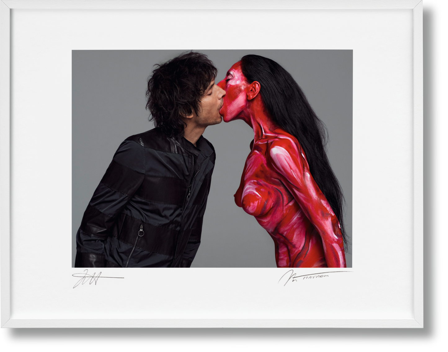 van Lamsweerde, Art B, Kissing Vinoodh (German, French, English) (AP)