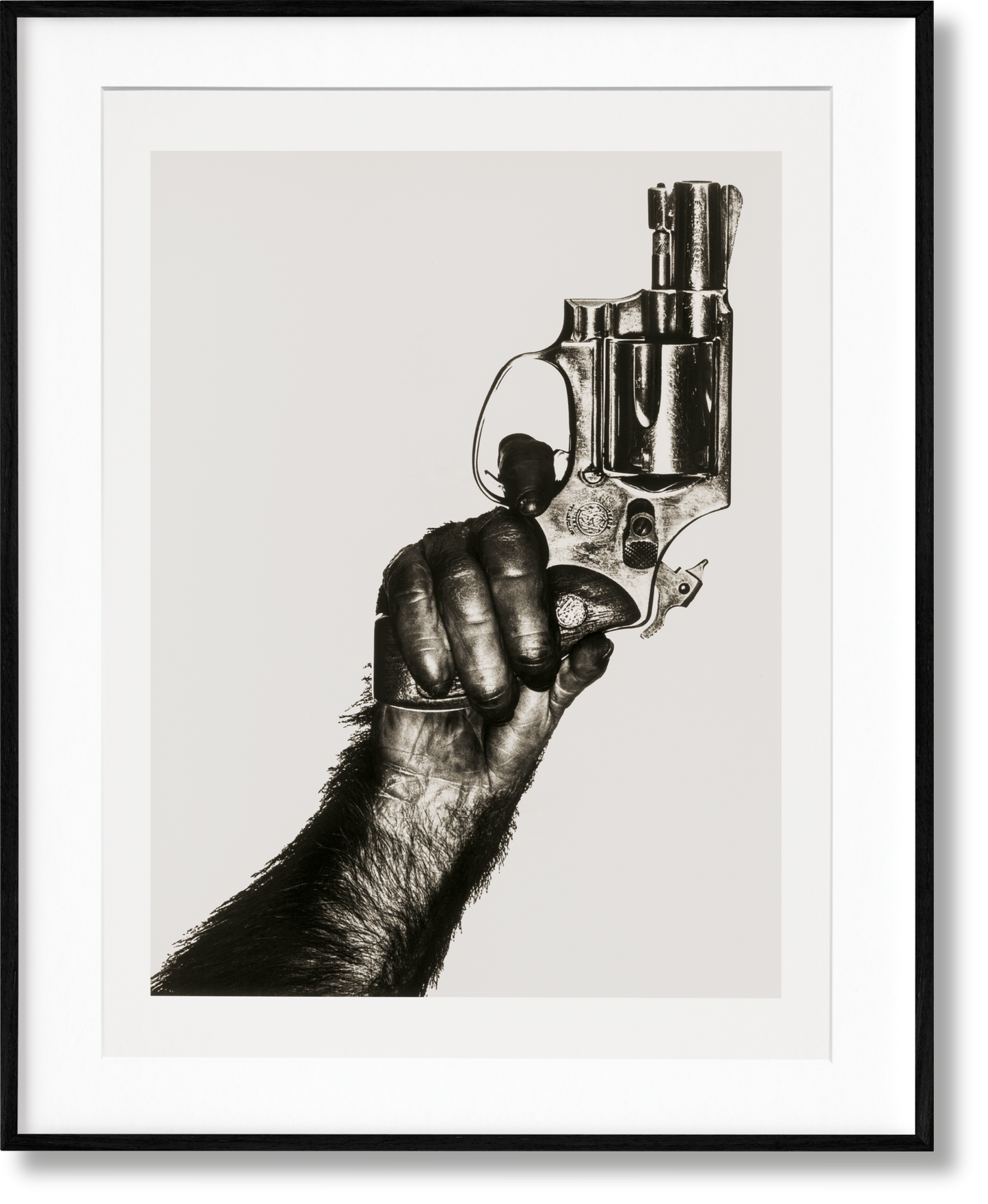 Albert Watson. Kaos. 2nd Edition. Art Edition No. 51–100, ' Monkey with Gun, New York City’, 1992 (German, French, English) (AP)
